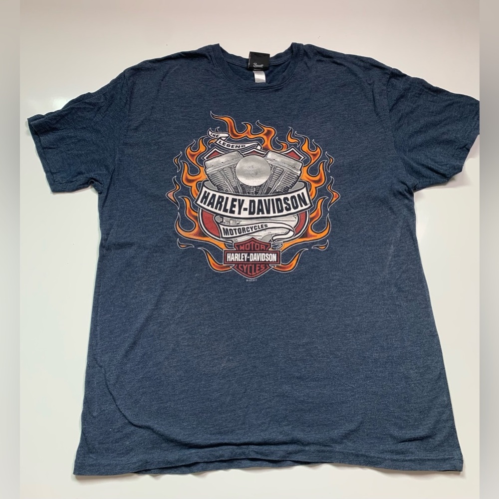 Harley-Davidson XL Motorcycle‎ T-shirt Henosha Double Sided 2017